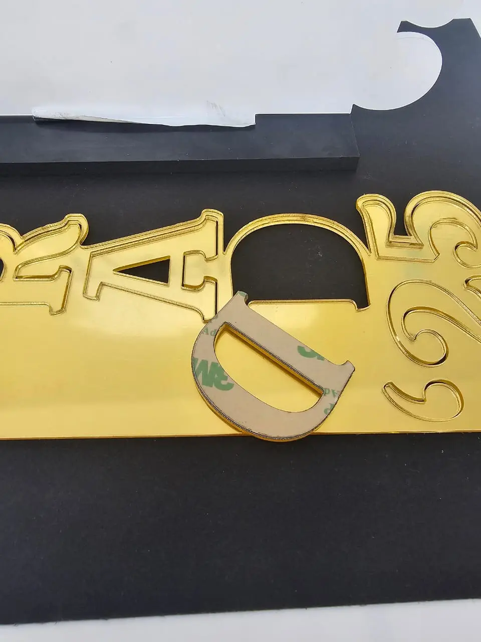 Option 3 Grad Blank with RG2 Laser Acrylic Blanks : DIY Blank Clear 3mm Acrylic Graduation with Grad Year in Gold Mirror, Mortarboard (Hat) + Black Tassel & 6mm Black Melamine Stand (Option 3)