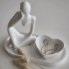 Resin & Epoxy : 3 Piece Silicone Mould Set Tray, Heart, Figurine [Code TU184_E)