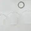 Laser Acrylic Shapes : Subli-Acrylic  S, M or L, Tshirt Keychain + silver split keychain & clip (3 & 4mm)