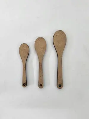 WoodenSpoonMDF MDF : Plain MDF Wooden Spoon Keychain + silver split keyring (3 Sizes)
