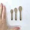 WoodenSpoonMDF2 MDF : Plain MDF Wooden Spoon Keychain + silver split keyring (3 Sizes)