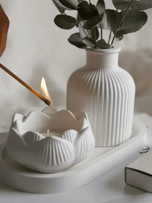 pcs Silicone Mold Set for DIY Crafts - Versatile Trays, Vases & Candle Holders8 Resin & Epoxy : 3 Piece Tray, Candle Jar, Vase [Code TU184_C) + Casting Support Jig for the Vase mould
