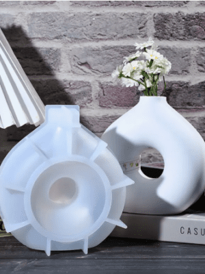 HollowCircleVaseSiliconeMould2 Silicone Moulds : Hollow Circle Vase Silicone Mould