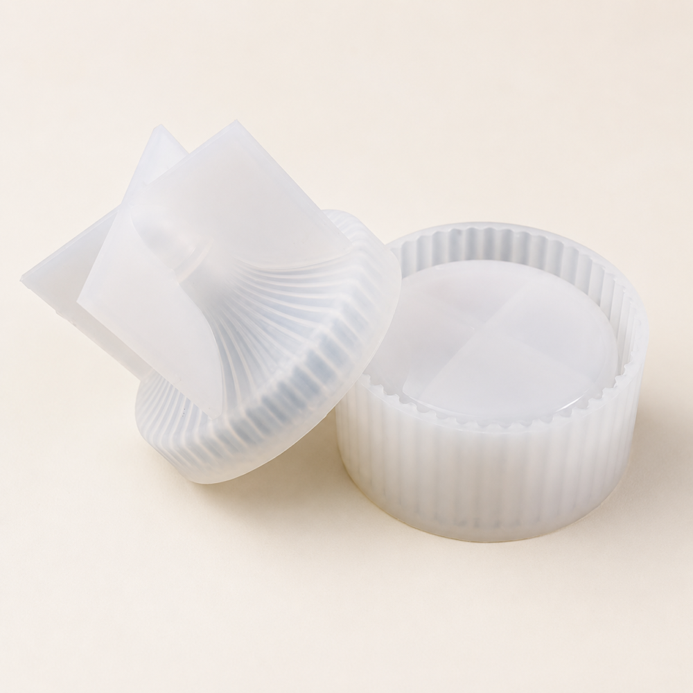 Silicone Moulds : Carnival Stripped Trinket Bowl with lid (STBx98)