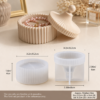 Silicone Moulds : Carnival Stripped Trinket Bowl with lid (STBx98)
