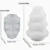 Silicone Mould : 2 Piece Ripple Bloom Vase Set Silicone Mould (RipBl2)