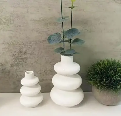 2pcIrregularVaseSiliconeMouldSet.3 Silicone Mould : 2 Piece Ripple Bloom Vase Set Silicone Mould (RipBl2)
