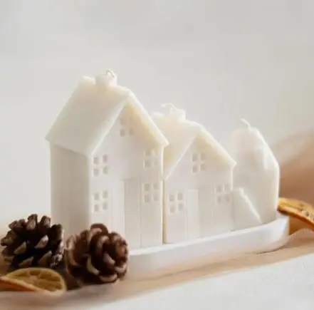 Silicone Mould : 3 Piece Silicone 3D House Mould (3Dx21)