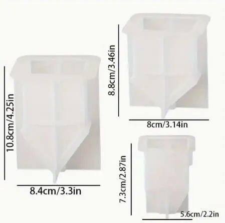 Silicone Mould : 3 Piece Silicone 3D House Mould (3Dx21)