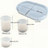 4 Piece Mesuarements Resin & Epoxy : 4 Piece Oval Tray and S, M, L Round Jars Silicone Moulds (TUM_AL) + Casting Support Jig for the Vase mould