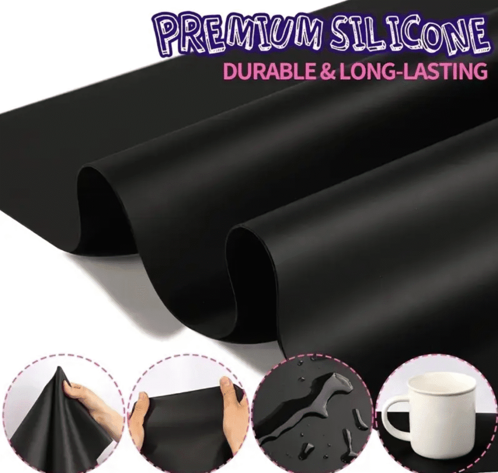 Arts & Crafts : Large Black Silicone Mats (50 by 70cm)