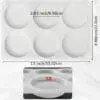 6-Cavity Deep Round Coaster Mould2 Resin & Epoxy : 6 Cavity, 2cm Deep, Round Deep Coaster Silicone Mould (6CAV)