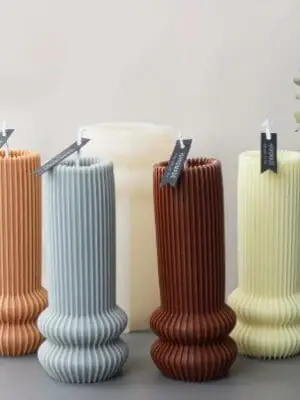 Silicone Moulds : Ribbed Silicone Candle Mould (RCSCM)