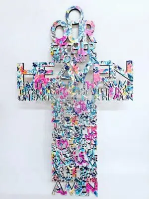 UV DTF : UV Direct Print to Floral Themed MDF God Our Father Wall Hanging (6mm) (Code XO1)