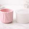 Silicone Moulds : Round Rippled Candle Vase Silicone Mould (TUM-AM)