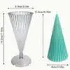 StripedConePillarCandlePlasticMould Plastic Mould: Striped Coned Pillar Candle Plastic Mould (SCP)