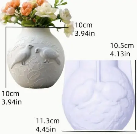 Silicone Moulds : Dove Embossed Vase (PPDZ37)