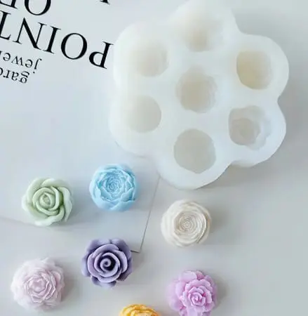 1 Pcs Succulent Rose Silicone Mould Silicone Mould : 1 Pc Roses Silicone Mould (1PC-RSM)