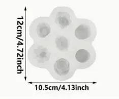 1 Pcs Succulent Rose Silicone Mould 3 Silicone Mould : 1 Pc Succulent Flowers Silicone Mould (Succ-DF)