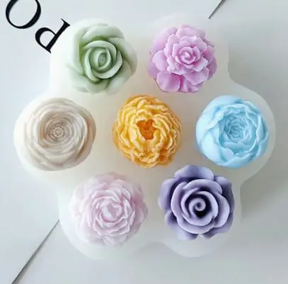 1 Pcs Succulent Rose Silicone Mould 4 Silicone Mould : 1 Pc Roses Silicone Mould (1PC-RSM)