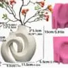 Silicone Mould: 2 pc Nordic Vase Silicone Mould (2PC-NVSM)