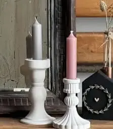 2 Pc Roman Candle Holder Silicone Mould Silicone Mould : 2 Piece Retro Roman Column Candle Holder Silicone Mould (RRCH)