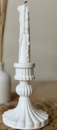 2 Pc Roman Candle Holder Silicone Mould 2 Silicone Mould : 2 Piece Retro Roman Column Candle Holder Silicone Mould (RRCH)