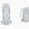Silicone Mould : 2 Piece Retro Roman Column Candle Holder Silicone Mould (RRCH)