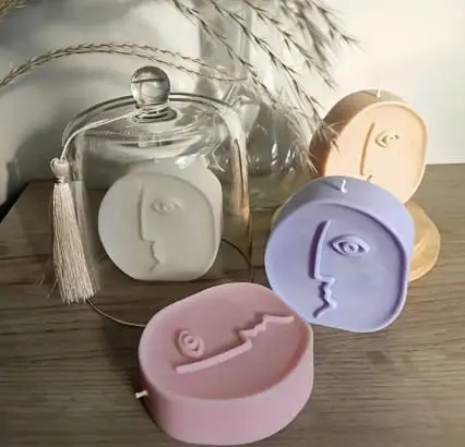 Silicone Mould : 4 Piece  Abstract Faces Silicone Moulds (FSM)