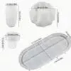 Silicone Mould : 4 Piece Geometric Vase Candle Silicone Mould Set (Code TUM_AH)