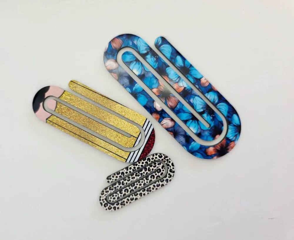 BookmarkPC_MDFB Laser Sublimation Blanks : Sublimation Glossy Subli-MDF Paper Clip Bookmark, Single or Double Sided (5 sizes)