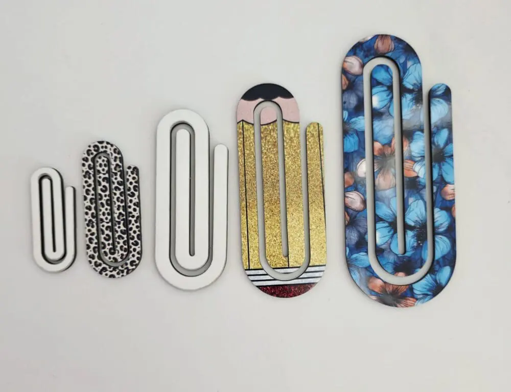 BookmarkPC_MDFa Laser Sublimation Blanks : Sublimation Glossy Subli-MDF Paper Clip Bookmark, Single or Double Sided (5 sizes)