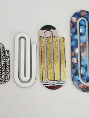 Laser Sublimation Blanks : Sublimation Glossy Subli-MDF Paper Clip Bookmark, Single or Double Sided (5 sizes)