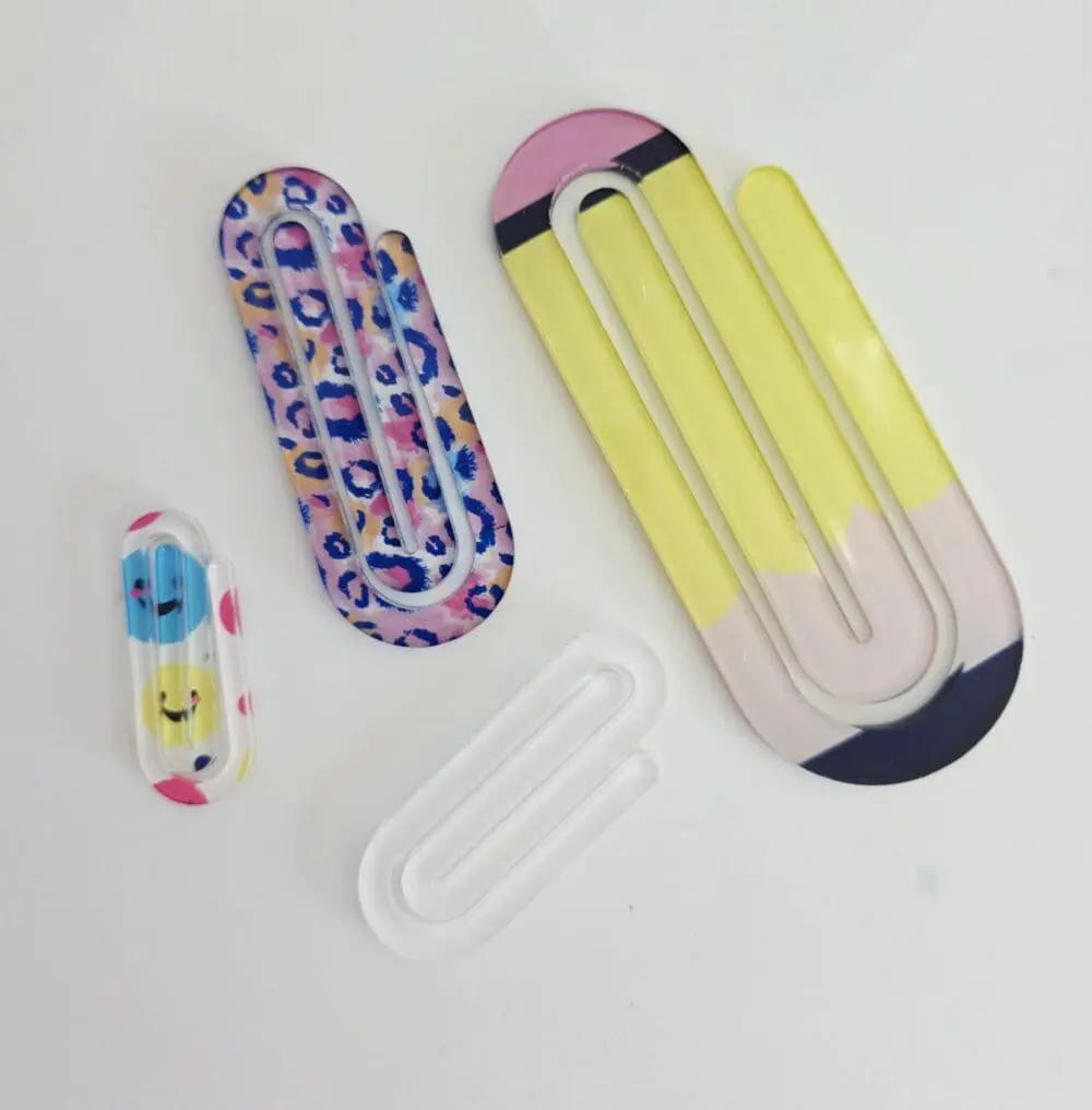 BookmarkPC_SubliAcrlic Laser Sublimation Blanks : 3mm Subli-acrylic Paper Clip Bookmark (5 sizes)