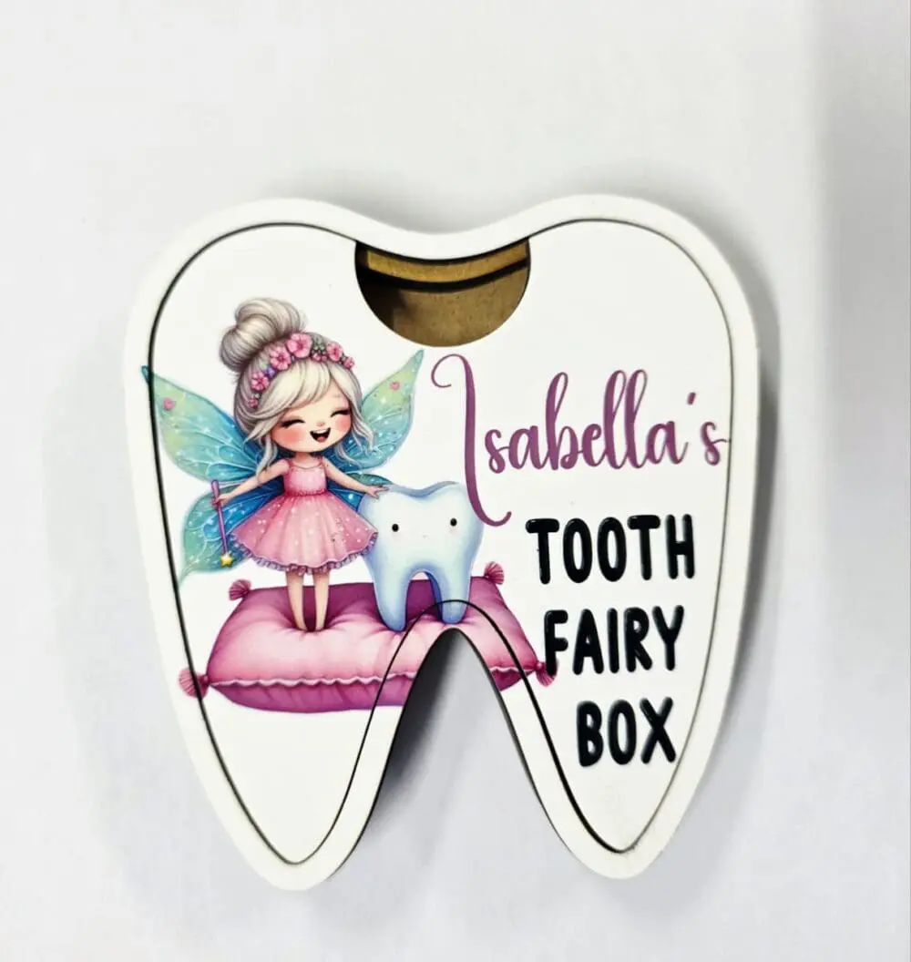 DIY TOOTH BOX COMPLETE Laser Sublimation Blanks : DIY Sublimation MDF Tooth Box