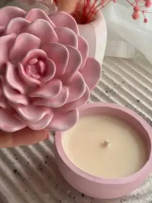 Flower Candle Cup 3 Arts & Craft : Alpha Mould (1.3cm depth)