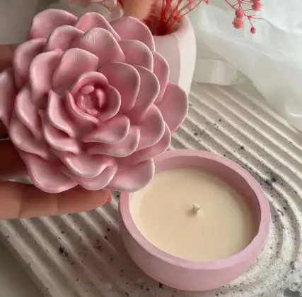Silicone Mould : Rose Flower Container Silicone Mould (FCC)