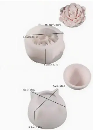 Silicone Mould : Rose Flower Container Silicone Mould (FCC)