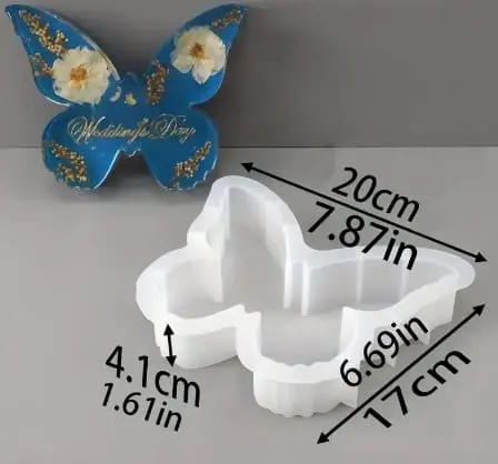 Large Butterfly Resin Silicone Mould 2 Silicone Mould: Large Butterfly Silicone Mould (BUTF-L12)