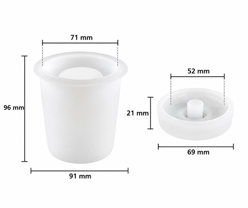 Oval Cylinder Soap & Lotion Dispenser Silicone Mould SLD_01_3 Silicone Mould : Dual Oval Cylinder Soap & Lotion Dispenser or Diffusor Silicone Mould (SLD_01)