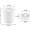 Silicone Mould : Dual Oval Cylinder Soap & Lotion Dispenser or Diffusor Silicone Mould (SLD_01)