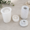 Silicone Mould : Dual Oval Cylinder Soap & Lotion Dispenser or Diffusor Silicone Mould (SLD_01)