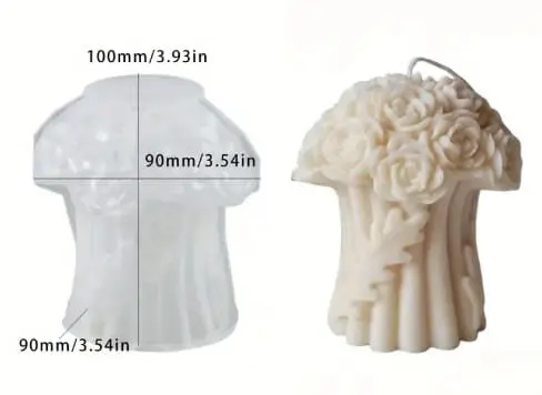 Rose Bouquet Silicone Mould 2 Silicone Mould : 3-D Rose Bouquet Silicone Mould (3D-RBSM)