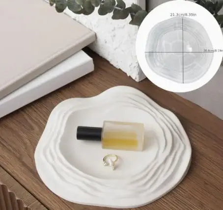 Round Wave Pattern Tray Silicone Mould 2 Silicone Mould : Round Waves Silicone Tray Mould (RWSM)