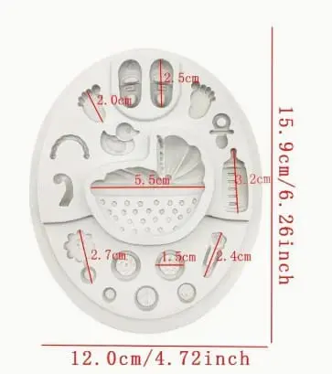 Silicone Baby Themed Mould Silicone Mould: Silicone Baby Themed Mould (BTM)