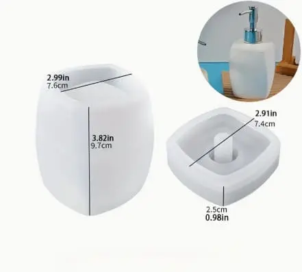 Soap & Lotion Dispensor; Long Twisted Silicone Mould (SLD_02) Silicone Mould : Long Twisted Soap & Lotion Dispenser or Diffusor Silicone (SLD_02)