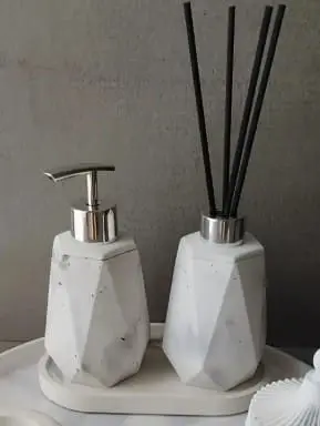 Soap and Lotion Dispenser Diamond Silicone Mould (SLD_05) Silicone Mould : Rhombus Soap & Lotion Dispenser or Diffusor Silicone Mould (SLD_04)