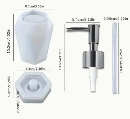 Silicone Mould : Rhombus Soap & Lotion Dispenser or Diffusor Silicone Mould (SLD_04)