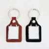 Sublimation Blanks : Square PU Leather Keyring with metal insert (TTX)