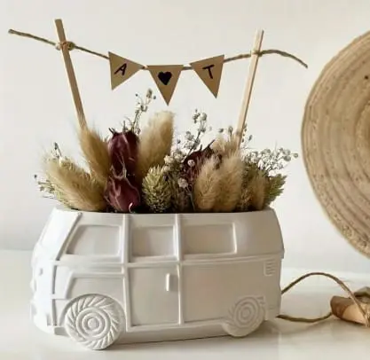 Vintage Bus Flower Pot Silicone Mould 3 Silicone Mould : Vintage VW Combi Storage/Flower Pot Silicone Mould (VWK)